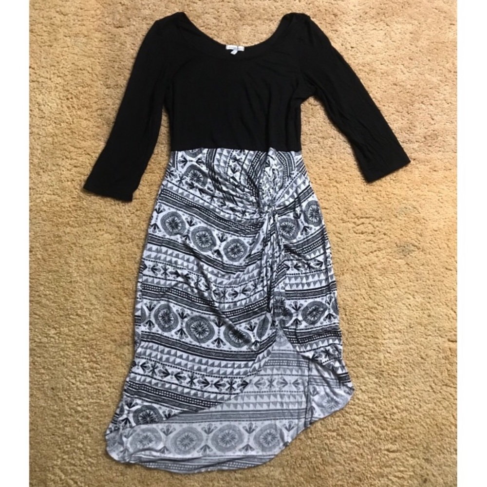 Charlotte Russe - 3/4 sleeve Mini High Low Dress
